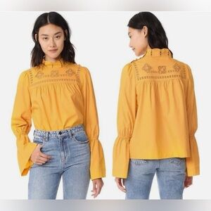 Free people long-sleeved blouse size small